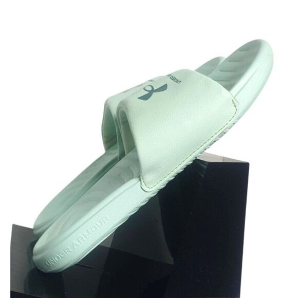 Under Armour Womens Slides Size 9 Aqua Ansa Fix Foam Slides Sporty Cushioned - Picture 4 of 8